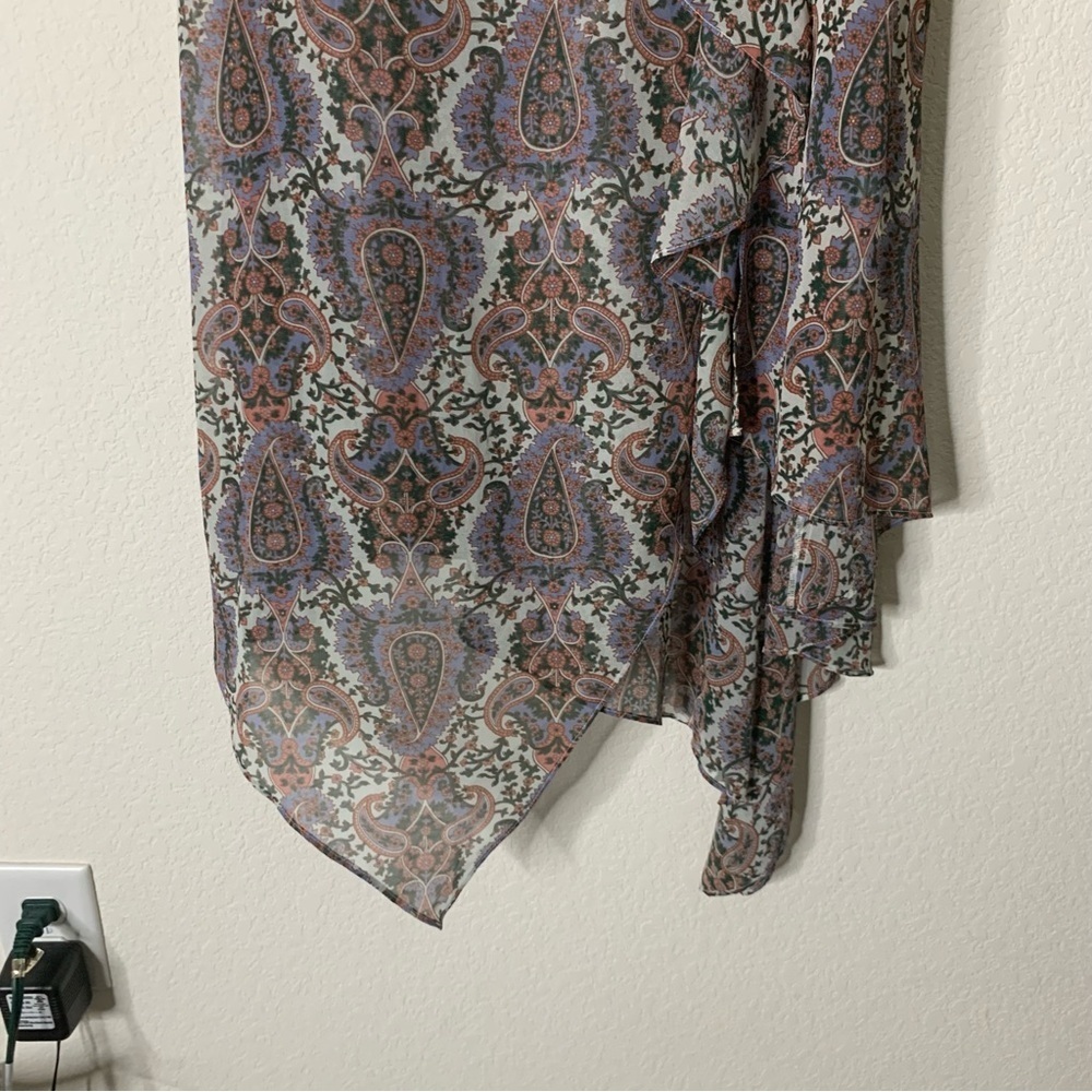 Veronica Beard Womens Sazan Long sleeve paisley midi dress 2 - Picture 3 of 9